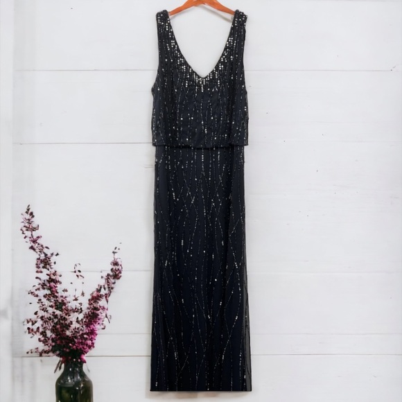 BHLDN Adrianna Papell Midnight Brooklyn Elegant Formal Dress Size 0 - Picture 4 of 13